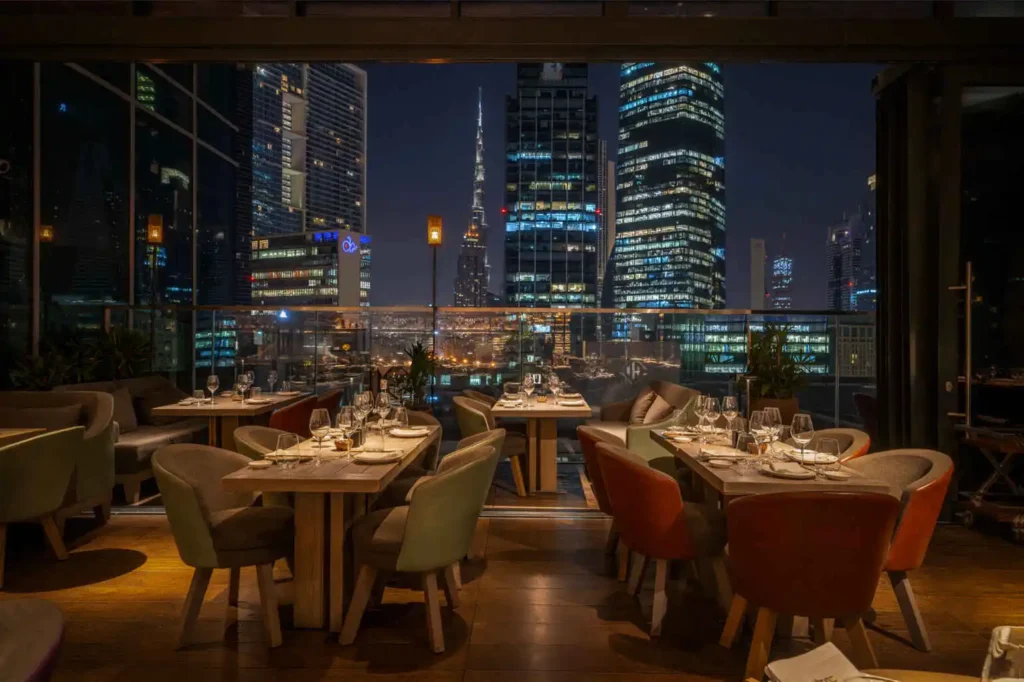 Clap Dubai, one of the best Dubai restaurants with a view