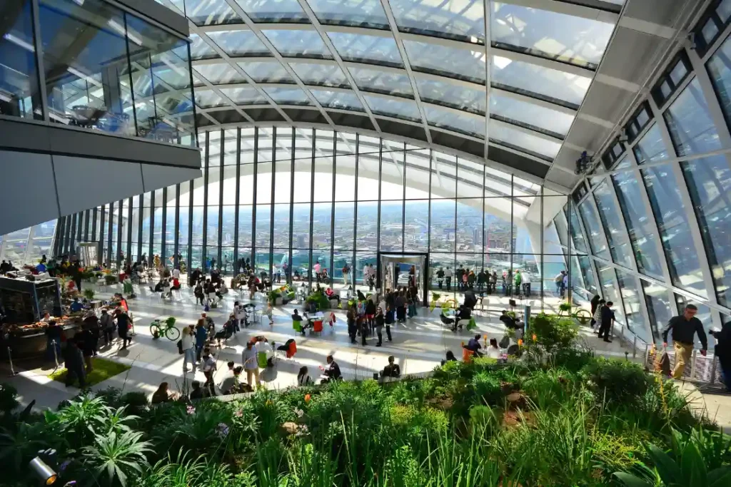 The stunning view of the Sky Garden 